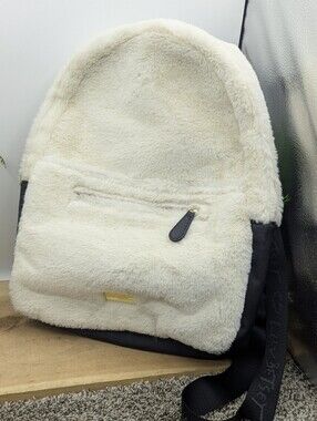 Luv Betsey Johnson Faux Fur Hooded Childs Backpack ***Read